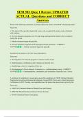 SEM 581 Quiz 1 Review UPDATED ACTUAL Questions and CORRECT  Answers