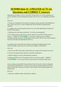 SEM580 Quiz &num;2 UPDATED ACTUAL  Questions and CORRECT Answers