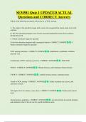 SEM581 Quiz 1 UPDATED ACTUAL  Questions and CORRECT Answers