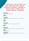 CEA FNP Review&colon; NR 667&sol; NR667 &lpar;New 2025&sol; 2026 Update&rpar; FNP Capstone Practicum and Intensive &vert; Questions & Answers&vert; Grade A&vert; 100&percnt; Correct &lpar;Verified Solutions&rpar;- Chamberlain