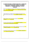 ILLINOIS BOATING LICENSE EXAM 2025 &vert; COMPLETE EXAM QUESTIONS AND CORRECT ANSWERS &vert; GRADED A&plus; &vert; VERIFIED ANSWERS &vert; LATEST VERSION