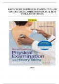 BATES&rsquo; GUIDE TO PHYSICAL EXAMINATION AND HISTORY TAKING 13TH EDITION BICKLEY TEST BANK LATEST UPDATE