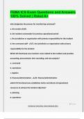 FEMA ICS Exam Questions and Answers  100&percnt; Solved &vert; Rated A&plus;