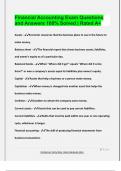Financial Accounting Exam Questions  and Answers 100&percnt; Solved &vert; Rated A&plus;