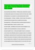 Financial Accounting Exam Questions  with 100&percnt; Correct Detailed Answers &vert;  New Update