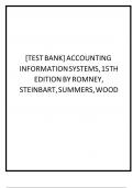 &lbrack;TEST BANK&rsqb; ACCOUNTING INFORMATION SYSTEMS&comma; 15TH EDITION BY ROMNEY&comma; STEINBART&comma; SUMMERS&comma; WOOD