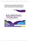 Test Bank for Nursing Today&colon; Transition and Trends&comma; 11th Edition &lpar;Zerwekh&comma; 2023&rpar;&comma; Chapter 1-26 &vert; All Chapters