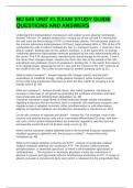 NU 545 UNIT &num;1 EXAM STUDY GUIDE QUESTIONS AND ANSWERS