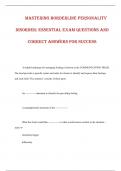 Mastering Borderline Personality Disorder&colon; Essential Exam Questions and Correct Answers for Success