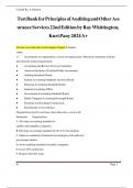TEST BANK for Principles of Auditing and Other Assurance Services 21st Edition by Ray Whittington and Kurt Pany all chapters 1-21 covered