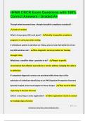 HFMA CRCR EXAM PACKAGE DEAL QUESTIONS AND VERIFIED DETAILED ANSWERS &vert; 100&percnt; GUARANTEED PASS &vert; ALREADY GRADED A&plus;