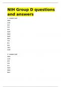 NIH Group D questions and answers