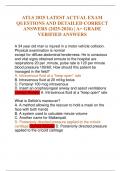 ATLS 2025 LATEST ACTUAL EXAM QUESTIONS AND DETAILED CORRECT ANSWERS &lpar;2025-2026&rpar; &vert; A&plus; GRADE VERIFIED ANSWERS