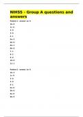 NIHSS - Group A questions and answers