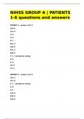NIHSS GROUP A PATIENTS 1-6 questions and answers&period;