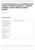 LVN EXIT RETAKE EXAM &vert; ALL QUESTIONS AND CORRECT ANSWERS &vert; GRADED A&plus; &vert; VERIFIED ANSWERS &vert; LATEST VERSION &lpar;ALREADY PASSED&rpar;