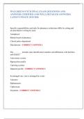 WALGREENS PTCB FINAL EXAM QUESTIONS AND  ANSWERS &lpar;VERIFIED AND WELL DETAILED ANSWERS&rpar;  LATEST UPDATE 2025&sol;2026