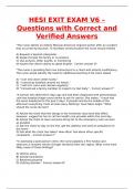 HESI EXIT EXAM V6 &ndash; Questions with Correct and Verified Answers