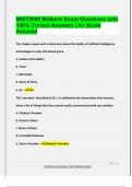 MIST2090 Midterm Exam Questions with  100&percnt; Correct Answers &vert; A&plus; Score  Assured