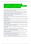 SWERVE WASHINGTON STATE WRITTEN DRIVER'S TEST QUESTIONS WITH COMPLETE ANSWERS