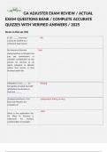 GA ADJUSTER EXAM REVIEW &sol; ACTUAL EXAM QUESTIONS BANK &sol; COMPLETE ACCURATE QUIZZES WITH VERIFIED ANSWERS &sol; 2025 