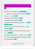 MRI Physics Final Exam Questions with  100&percnt; Correct Answers &vert; Already Graded  A&plus;