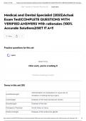 Medical and Dental Specialist &lpar;2025&rpar;Actual Exam Test&vert;COMPLETE QUESTIONS WITH VERIFIED ANSWERS With rationales &lpar;100&percnt; Accurate Solutions&rpar;&vert;GET IT A&plus;&excl;&excl;