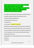 MTA 98-365 PRACTICE EXAM LATEST  2024-2025 WITH 145 ACTUAL  QUESTIONS AND CORRECT VERIFIED  ANSWERS ALREADY GRADED A&plus;  100&percnt;GUARANTEED PASS&excl;