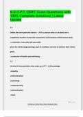 N&period;C&period;C&period;P&period;T&period; CERT&period; Exam Questions with  100&percnt; Complete Solutions &vert; Latest  Update
