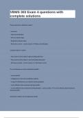 VBMS 303 Exam 4 questions with complete solutions 