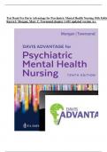 Test Bank For Davis Advantage for Psychiatric Mental Health Nursing 10th Edition Karyn I&period; Morgan&semi; Mary C&period; Townsend&period;chapter 1-43&sol;&sol; updated version A&plus; 2025-26&period;