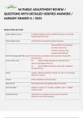 NJ PUBLIC ADJUSTMENT REVIEW &sol; QUESTIONS WITH DETAILED VERIFIED ANSWERS &sol; ALREADY GRADED A &sol; 2025