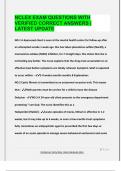NCLEX EXAM QUESTIONS WITH  VERIFIED CORRECT ANSWERS &vert;  LATEST UPDATE