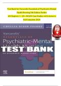 Test Bank for Varcarolis Essentials of Psychiatric Mental  Health Nursing 5th Edition Fosbre  All Chapters 1 - 28 &plus; NCLEX Case Studies with Answers  Full Complete 2024  