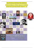 SOLUTIONS & INSTRUCTOR MANUAL Artificial Intelligence&colon; A Modern Approach&comma; 4th Edition by Peter Norvig and Stuart Russell&comma; Chapters 1 &ndash; 28