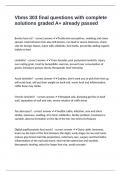 Vbms 303 final questions with complete solutions graded A&plus; already passed