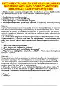 PSYCH&sol;MENTAL HEALTH EXIT HESI &ndash; SAUNDERS QUESTIONS WITH 100&percnt; CORRECT ANSWERS &vert;GRADED A&plus;&vert; &vert;LATEST UPDATE&vert; &vert;2025&vert;