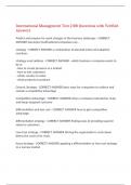International Management Test 2&vert;88 Questions with Verified Answers&comma;100&percnt; CORRECT
