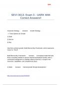 SEVI 3013 Exam 3 - UARK With Correct Answers&excl;&excl;