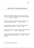 Sevi Test 2 Verified Answers&excl;&excl;