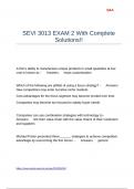 SEVI 3013 EXAM 2 With Complete Solutions&excl;&excl;