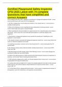 Certified Playground Safety Inspector CPSI 2025 Latest with 74 complete Questions that have simplified and correct Answers