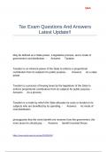 Tax Exam Questions And Answers Latest Update&excl;&excl;