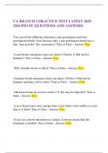 CA BRANCH 3 PRACTICE TEST LATEST 2025-2026 PDATE QUESTIONS AND ANSWERS