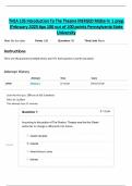 THEA 105 Introduction To The Theatre MERGED Midterm 1 prep &lpar;February 2025 tips 100 out of 100 points Pennsylvania State University