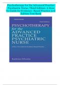 Psychotherapy for the Advanced Practice Psychiatric Nurse&comma; Third Edition A How-To Guide for Evidence- Based Practice 3rd Edition Test Bank