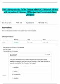 THEA 105 Introduction To The Theatre MERGED 2 &lpar;94 out of 100 but with corrections&rpar; February 2025 actual tips Pennsylvania State University