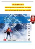 Financial Accounting Fundamentals&comma; 8th Edition TEST BANK By John Wild&comma; Verified Chapters 1 - 13&comma; Complete Newest Version