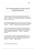 ATI Pharmacology Practice Test B Verified Answers&excl;&excl;