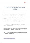 ATI TEAS 2024-2025 With Actual Solution&excl;&excl;